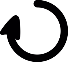 Clockwise Arrow Editable Svg Line Art, Free Vectors File